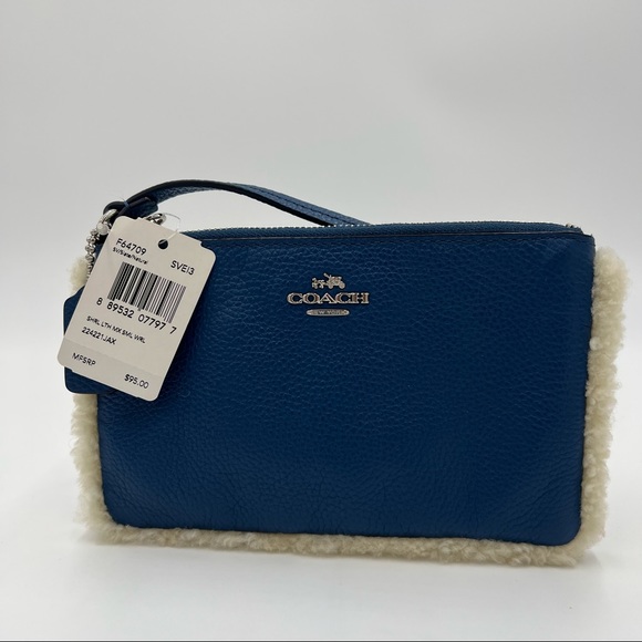 Coach Leather Wristlet Clutch Style Purse - Picture 1 of 6